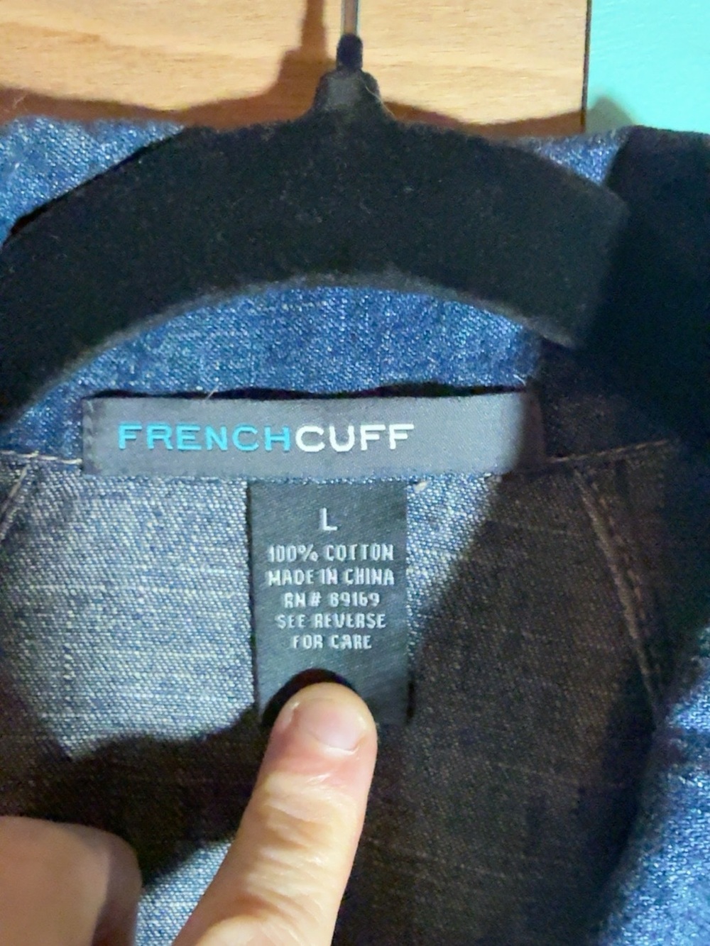 French Cuff Women’s Large Belted Denim Safari Jacket 4 Pocket Western Y2K - Picture 3 of 3
